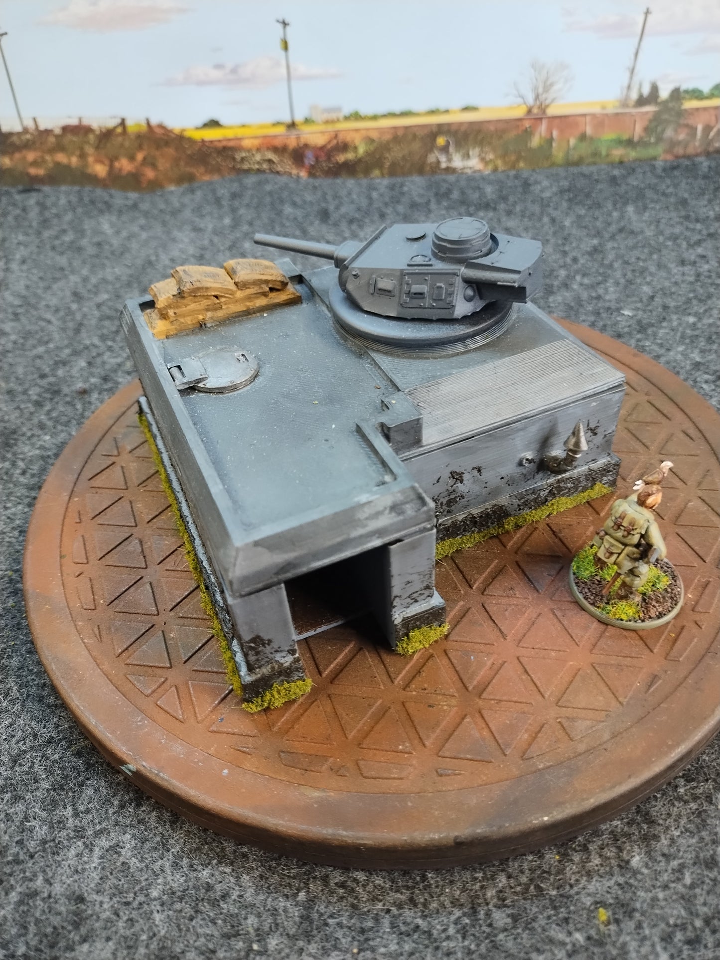 Bunker w. Panzer IV - 28mm/Painted