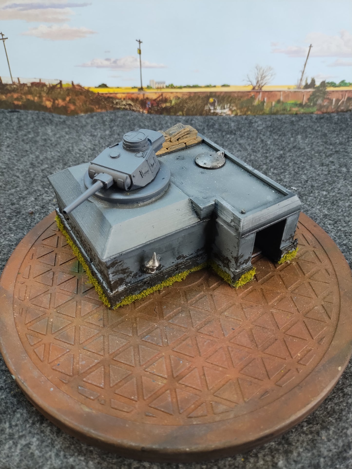 Bunker w. Panzer IV #2 - 28mm/Painted