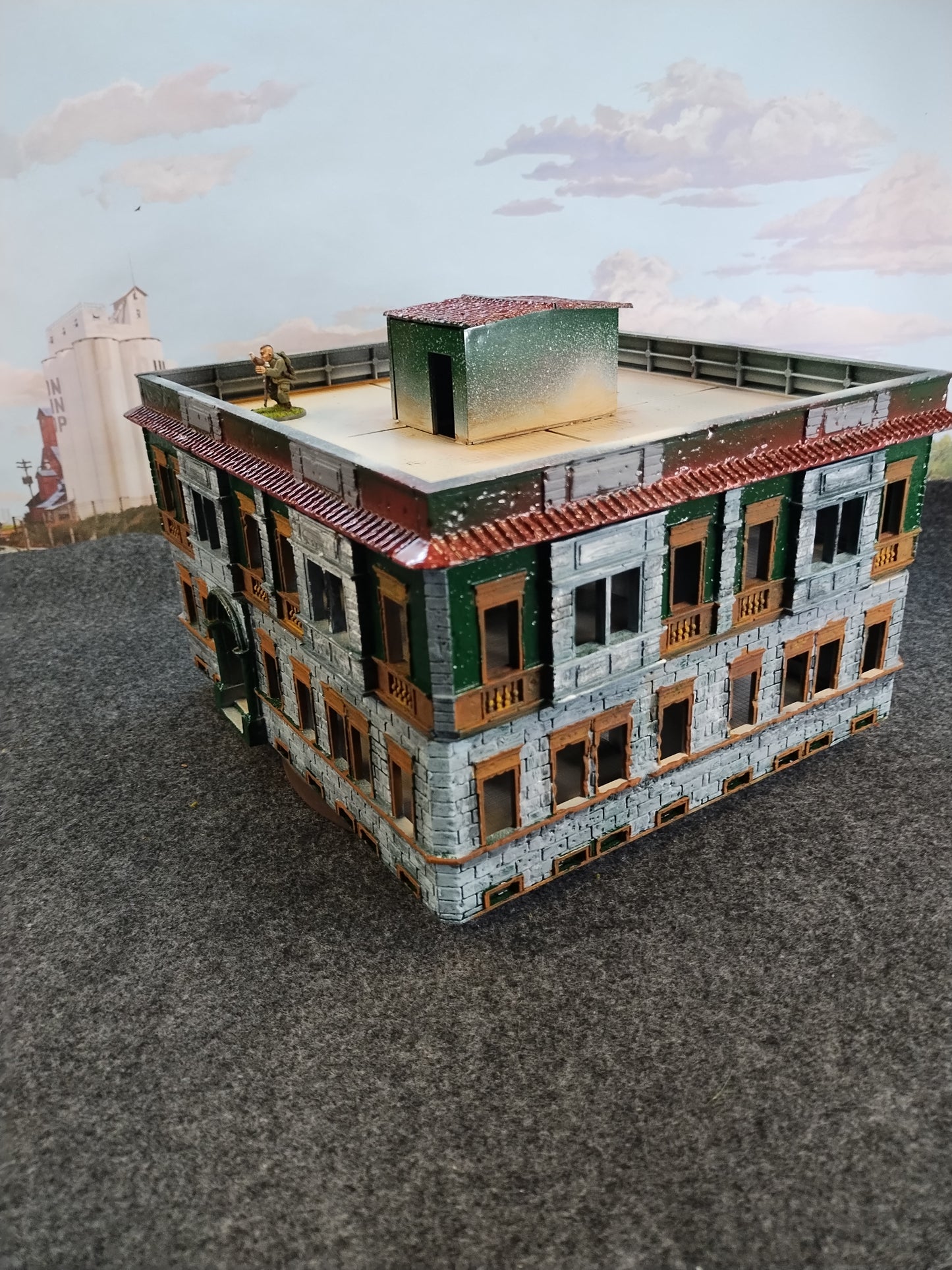 Berlin House #Green - 28mm/Painted