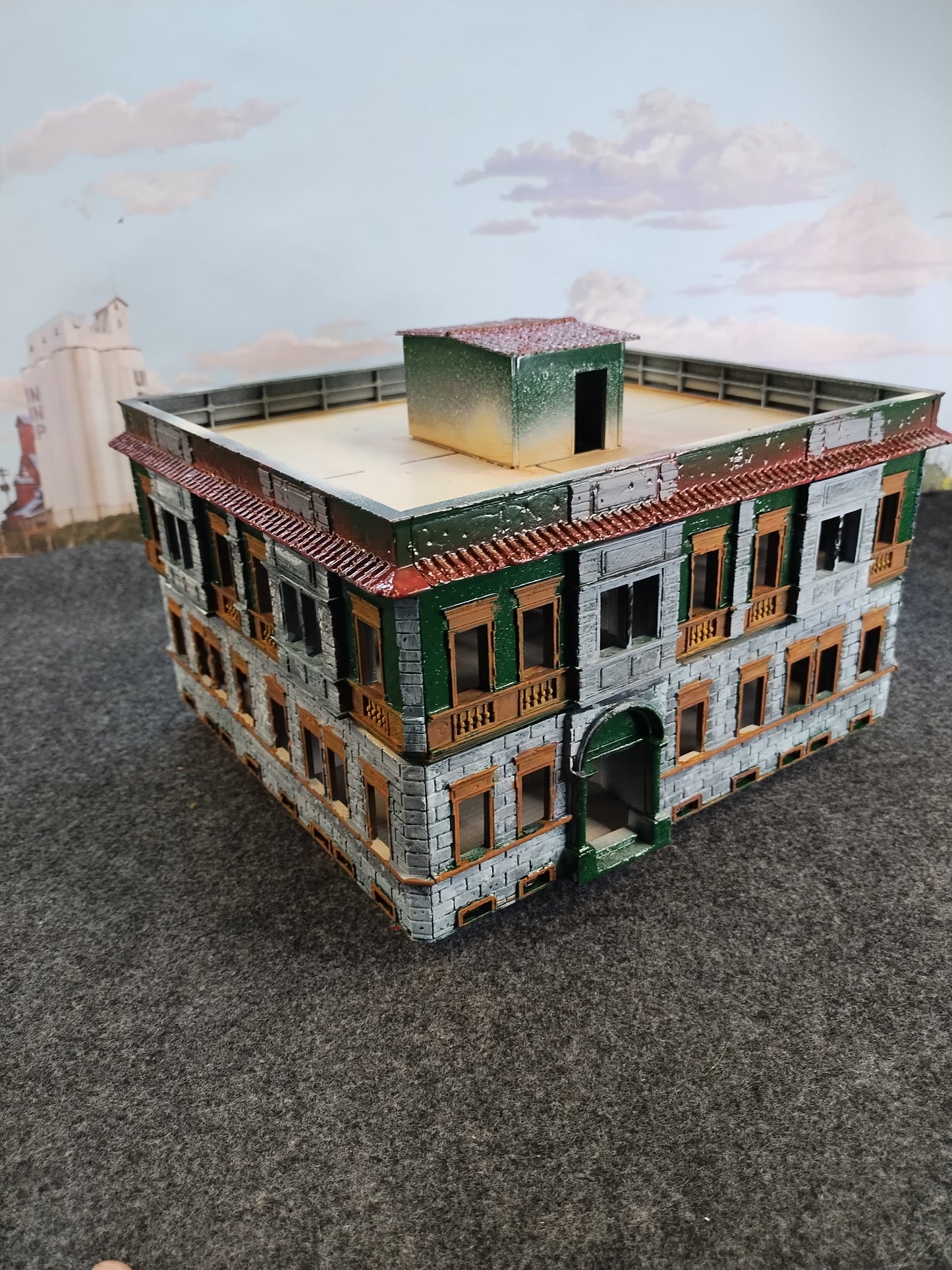 Berlin House #Green - 28mm/Painted