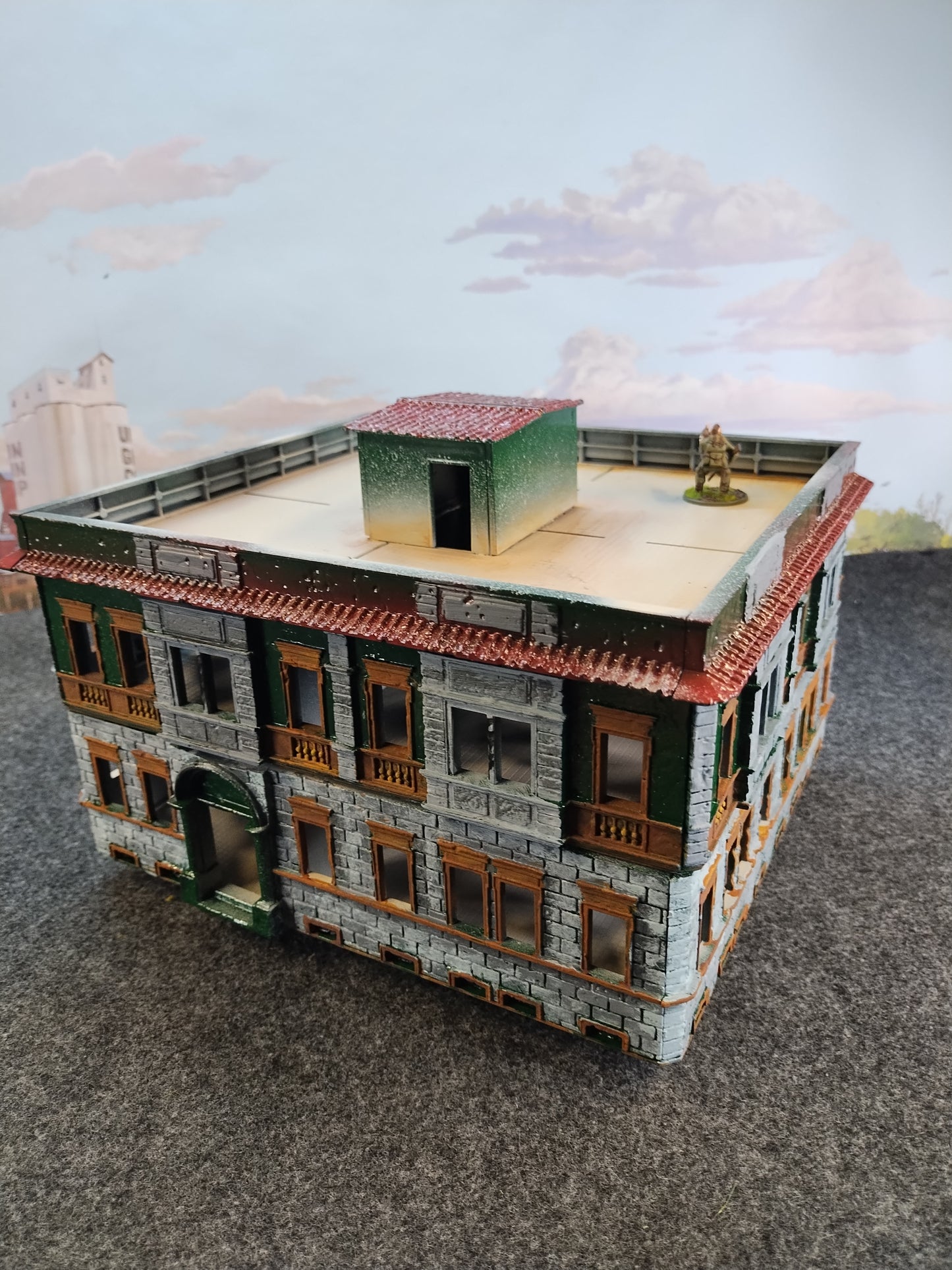 Berlin House #Green - 28mm/Painted