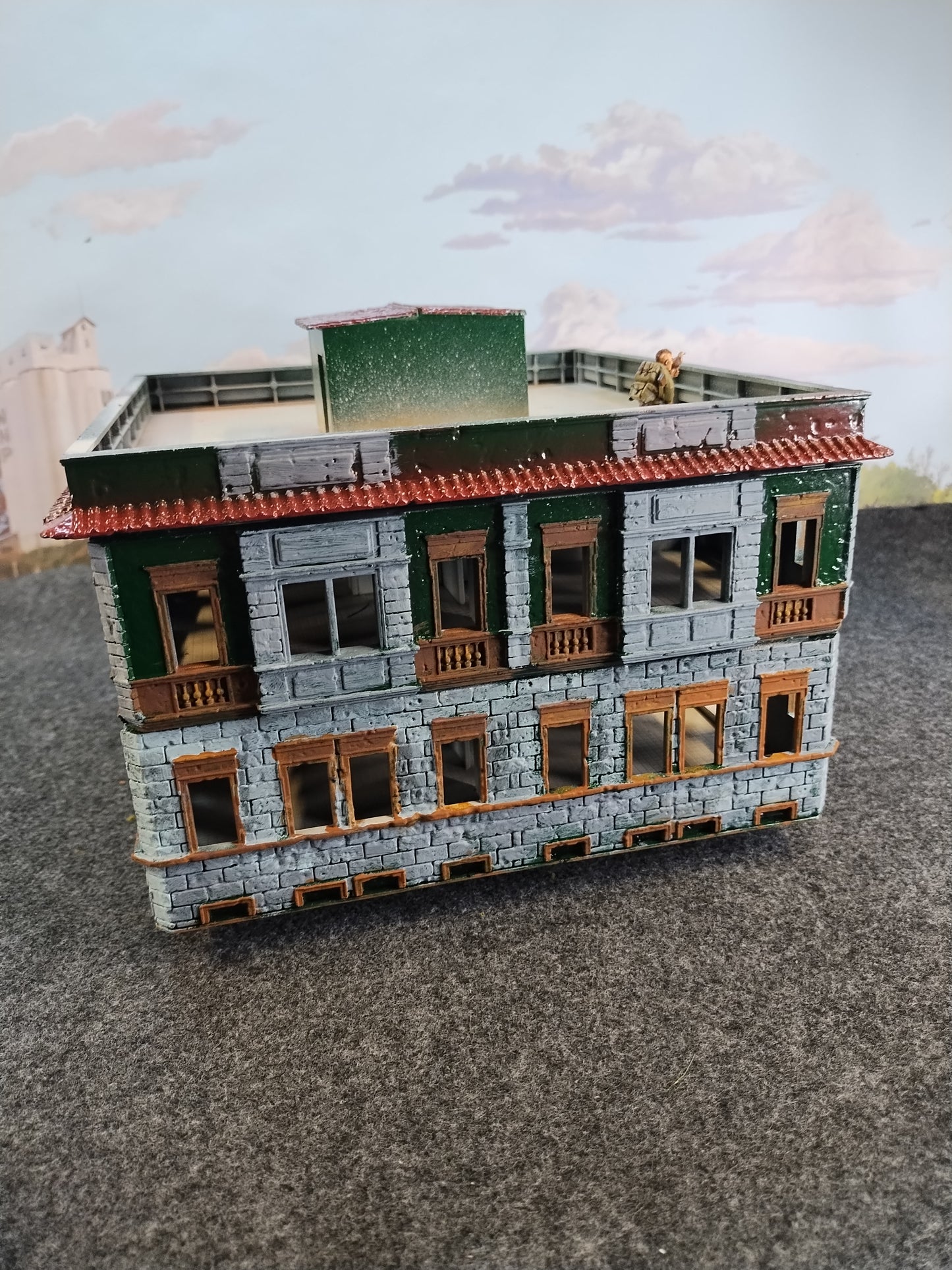 Berlin House #Green - 28mm/Painted