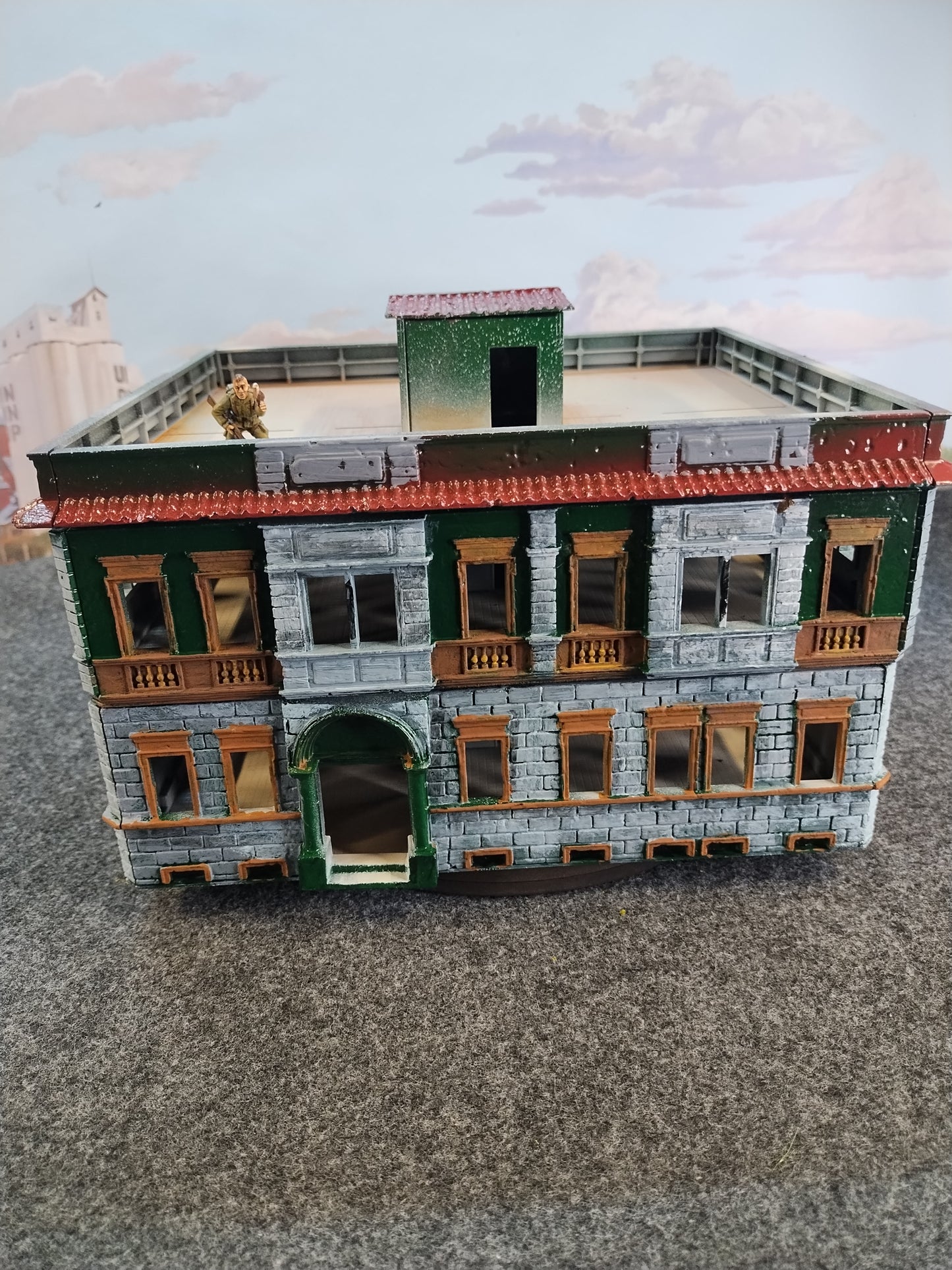 Berlin House #Green - 28mm/Painted