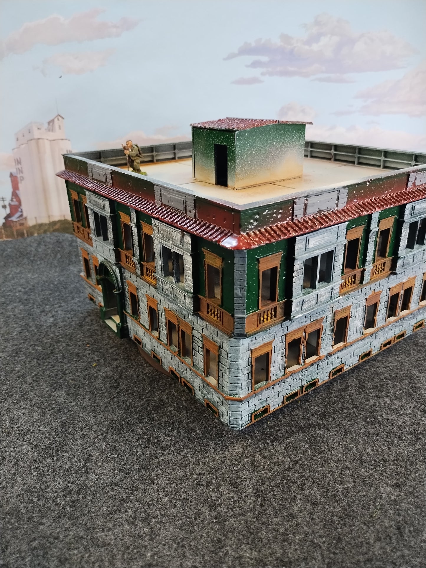 Berlin House #Green - 28mm/Painted