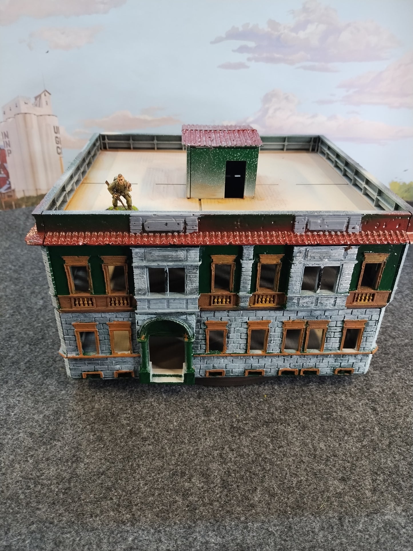 Berlin House #Green - 28mm/Painted