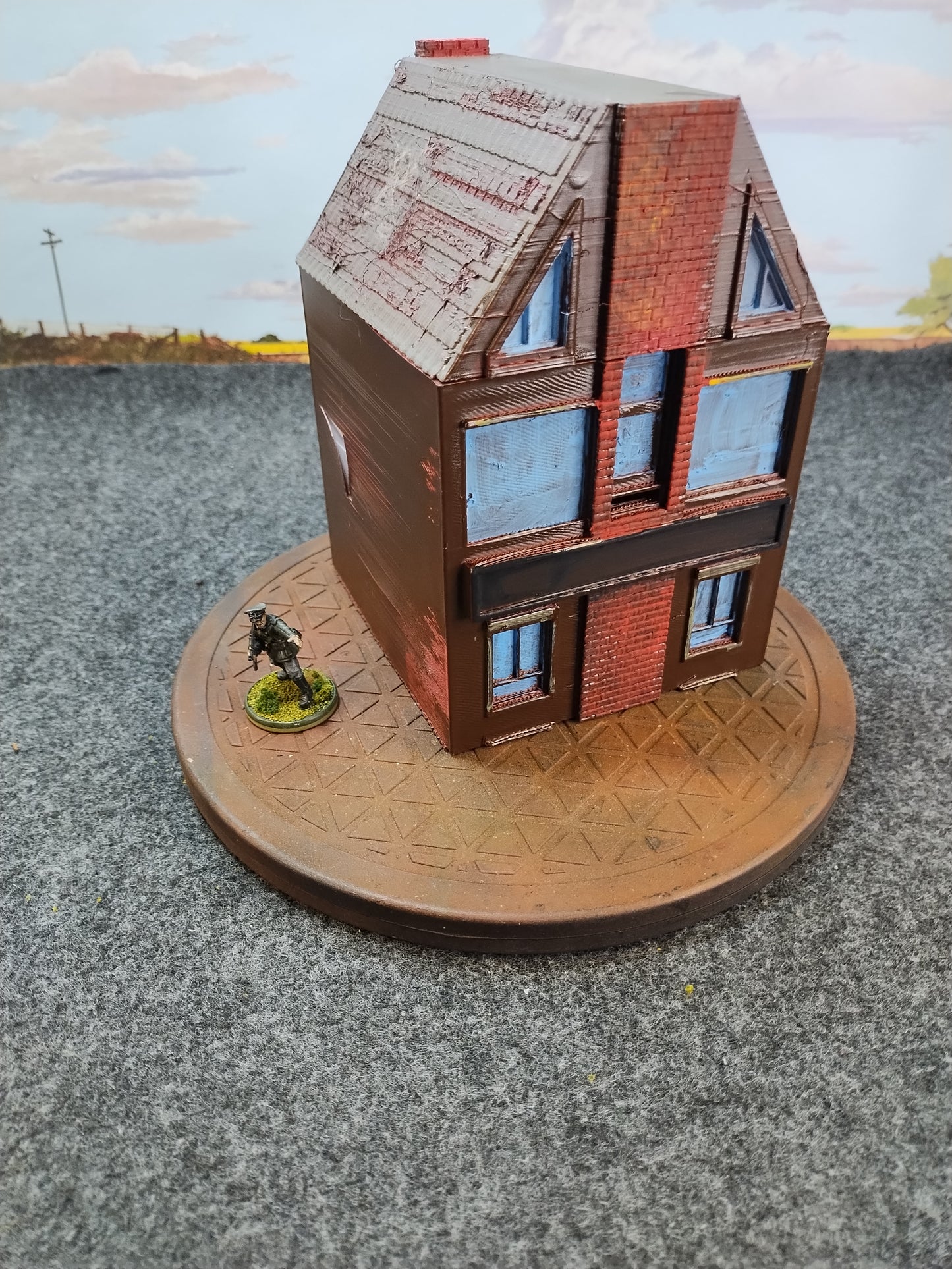 Dutch Town Shop Brown/Red - 28mm/Painted