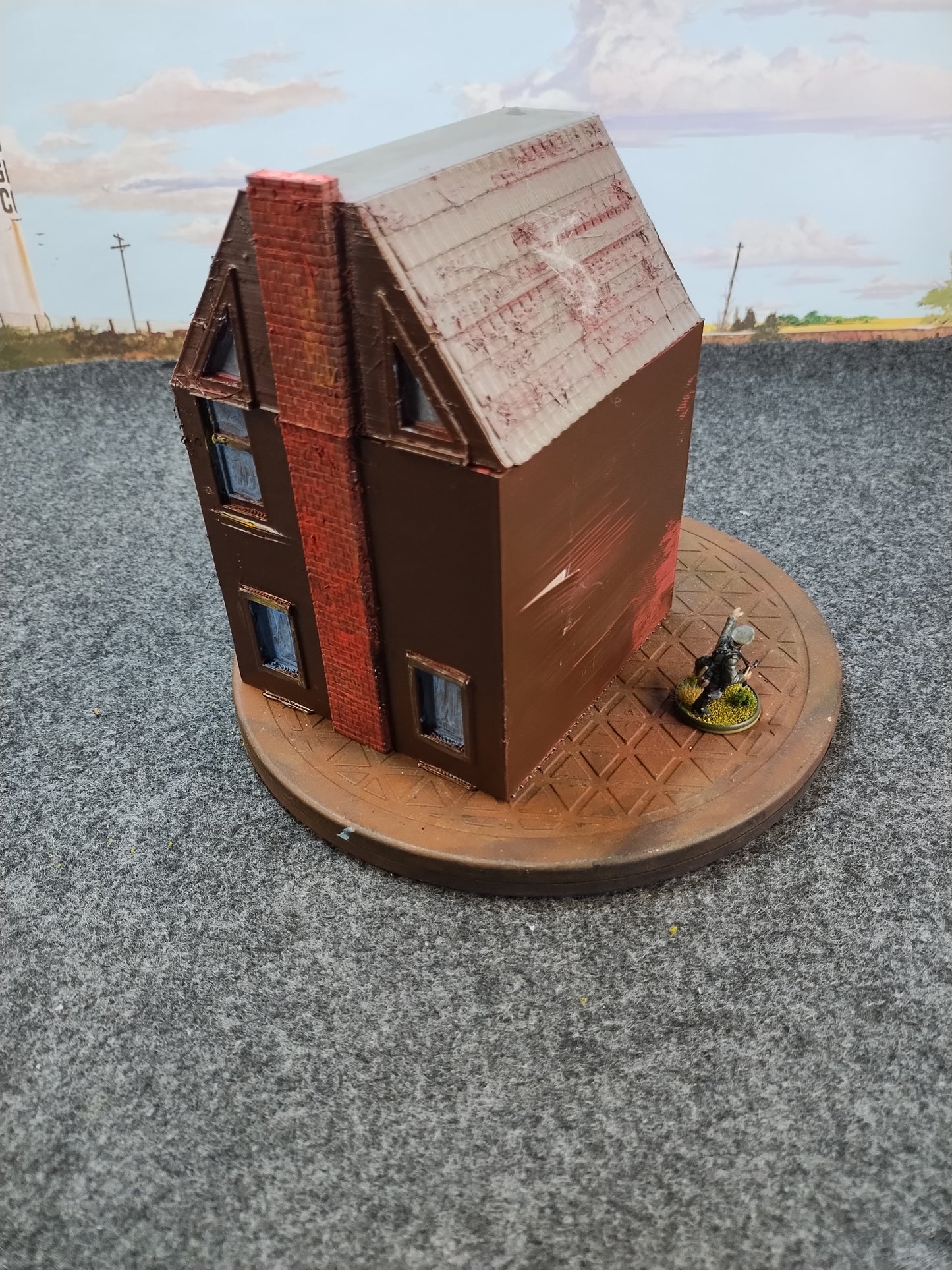 Dutch Town Shop Brown/Red - 28mm/Painted