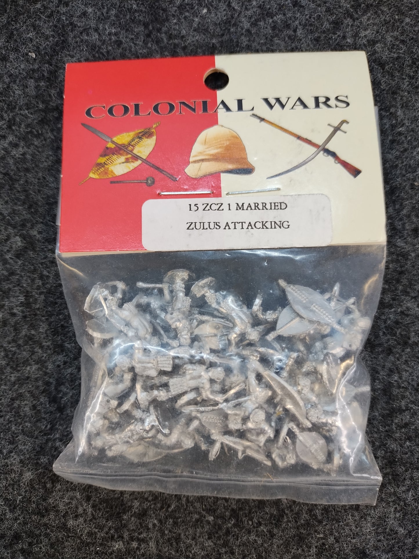 Married Zulus Attacking - 15ZCZ1 -15mm