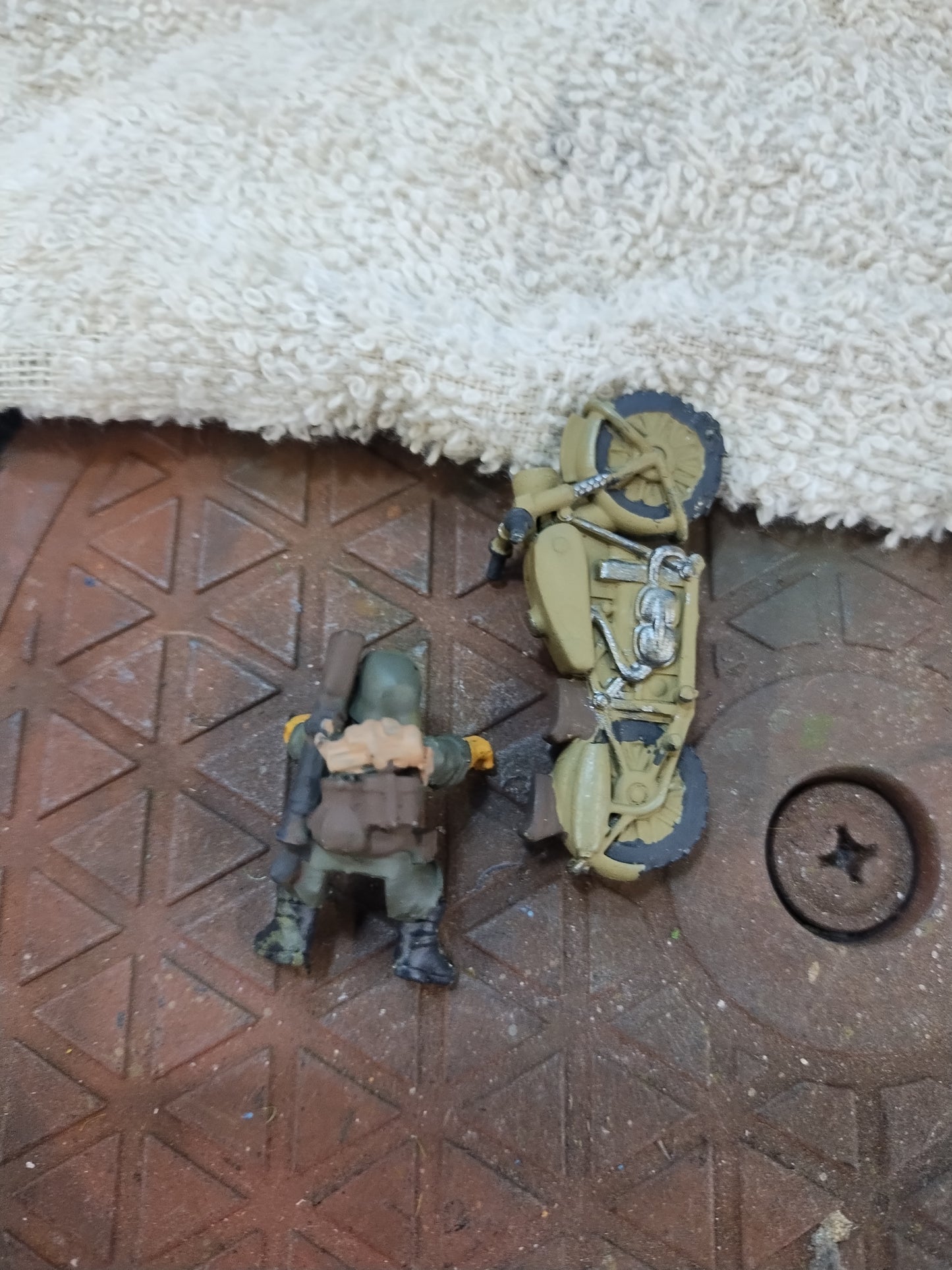 German Motorcyclist #I - 28mm/Painted