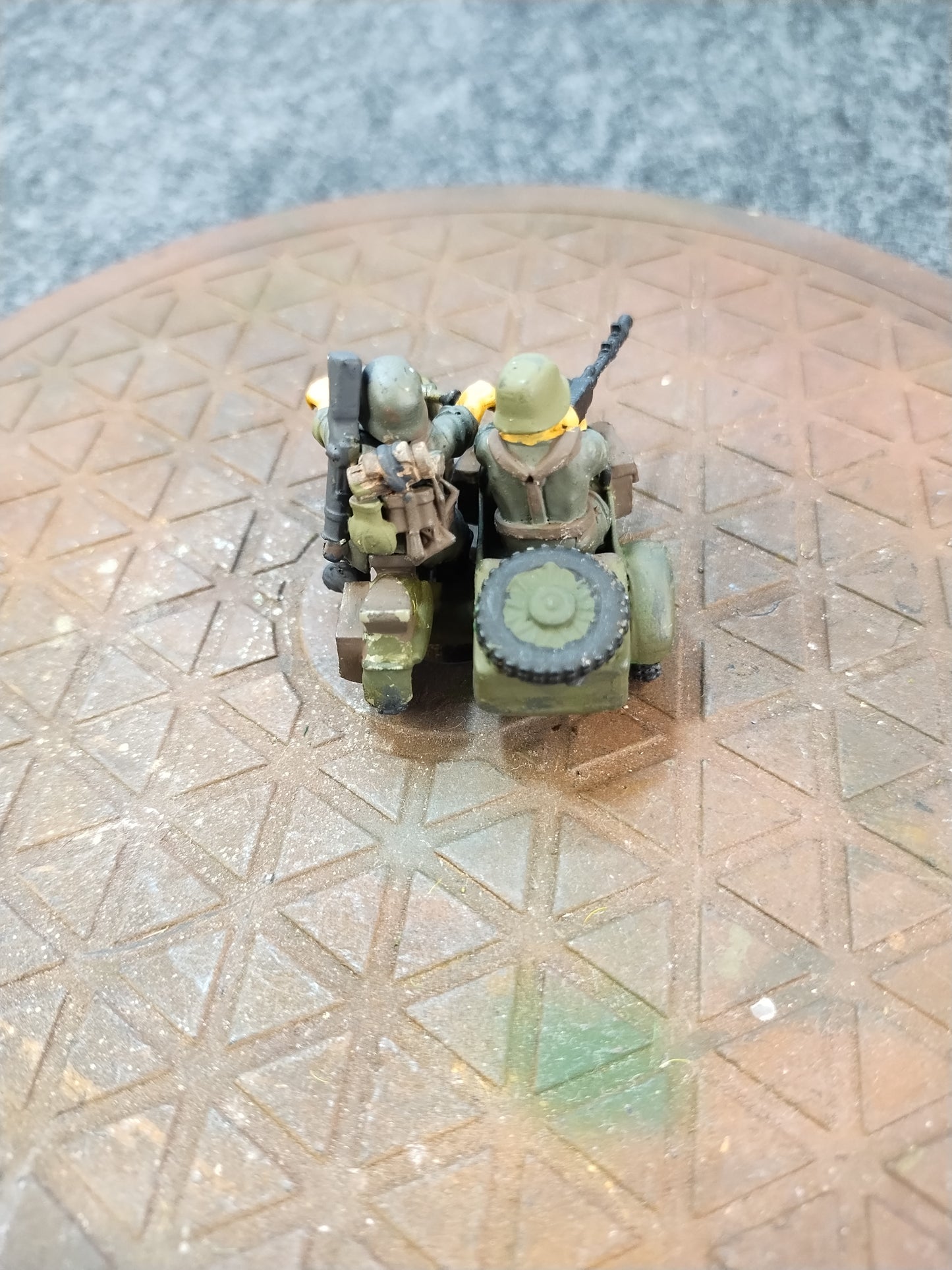 German Dual Motorcyclist #E - 28mm/Painted