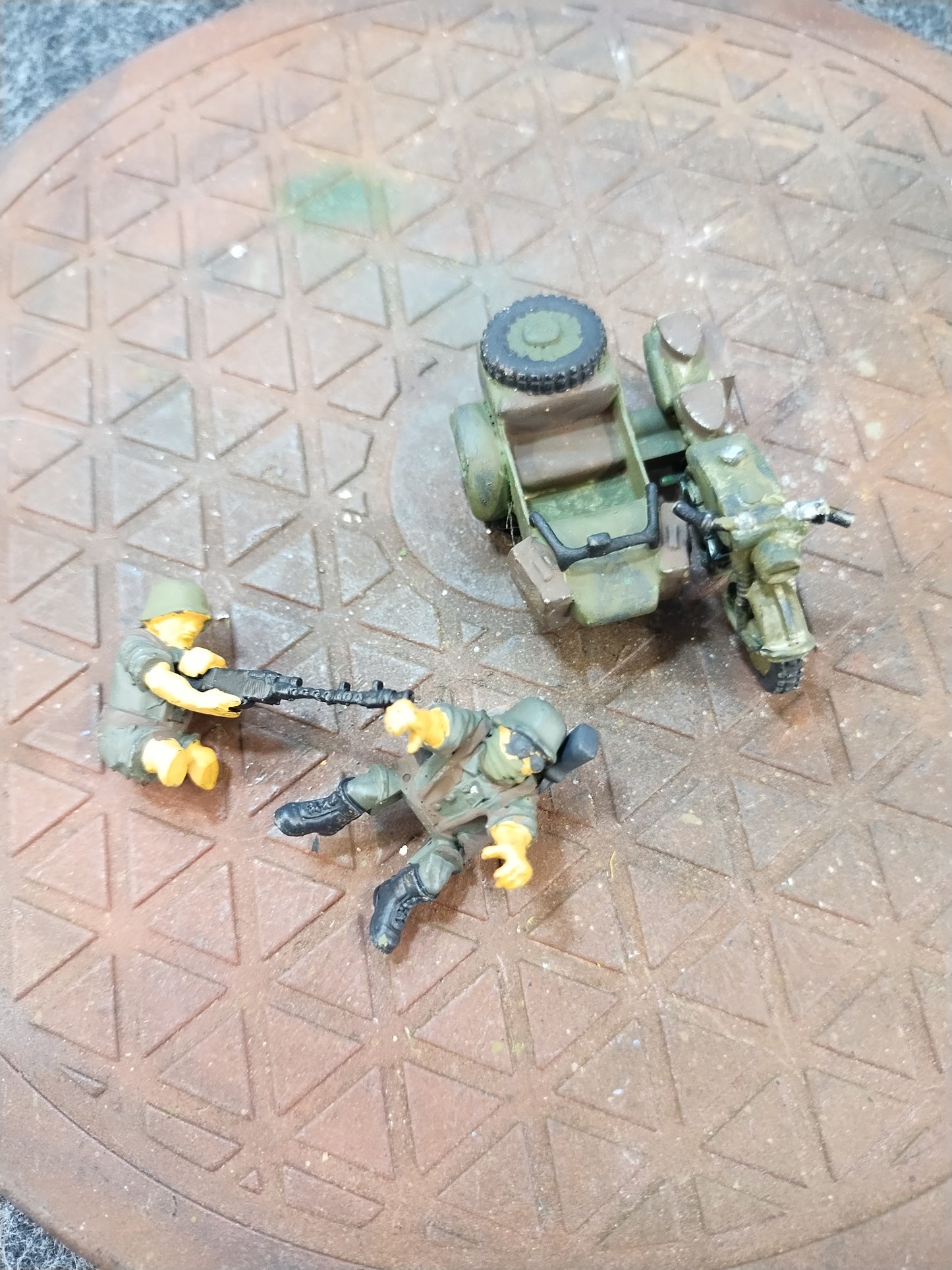 German Dual Motorcyclist #E - 28mm/Painted
