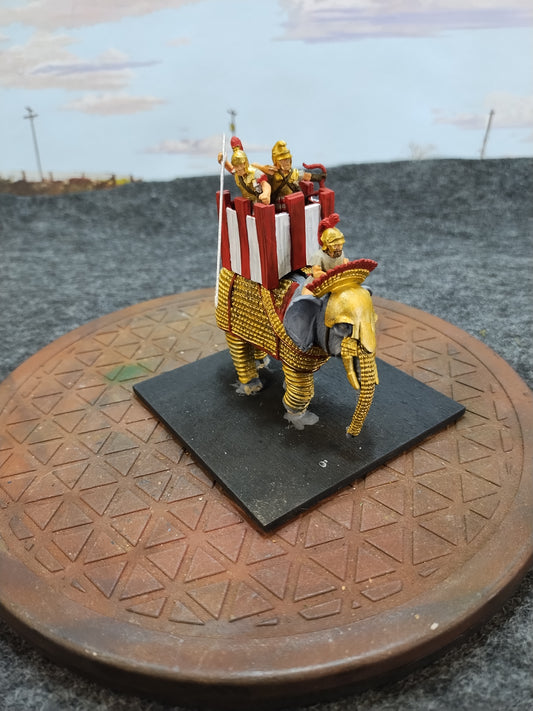 Macedonian War Elephant Red - Hail Caesar/28mm/Metal