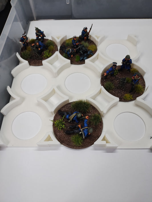 Minatare Holder for 60mm based Miniatures x3 - White