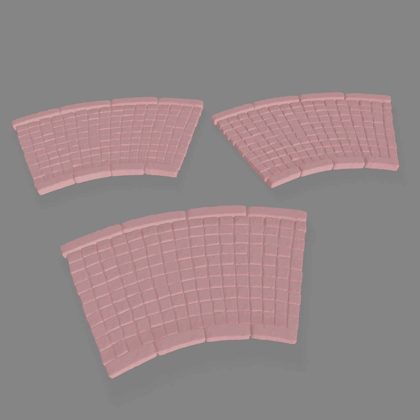 Cobblestone Road Curve x3 -  Commissioned