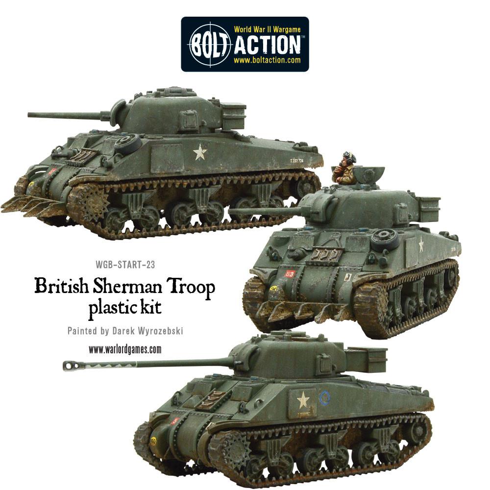 British Sherman Tank Platoon - Bolt Action