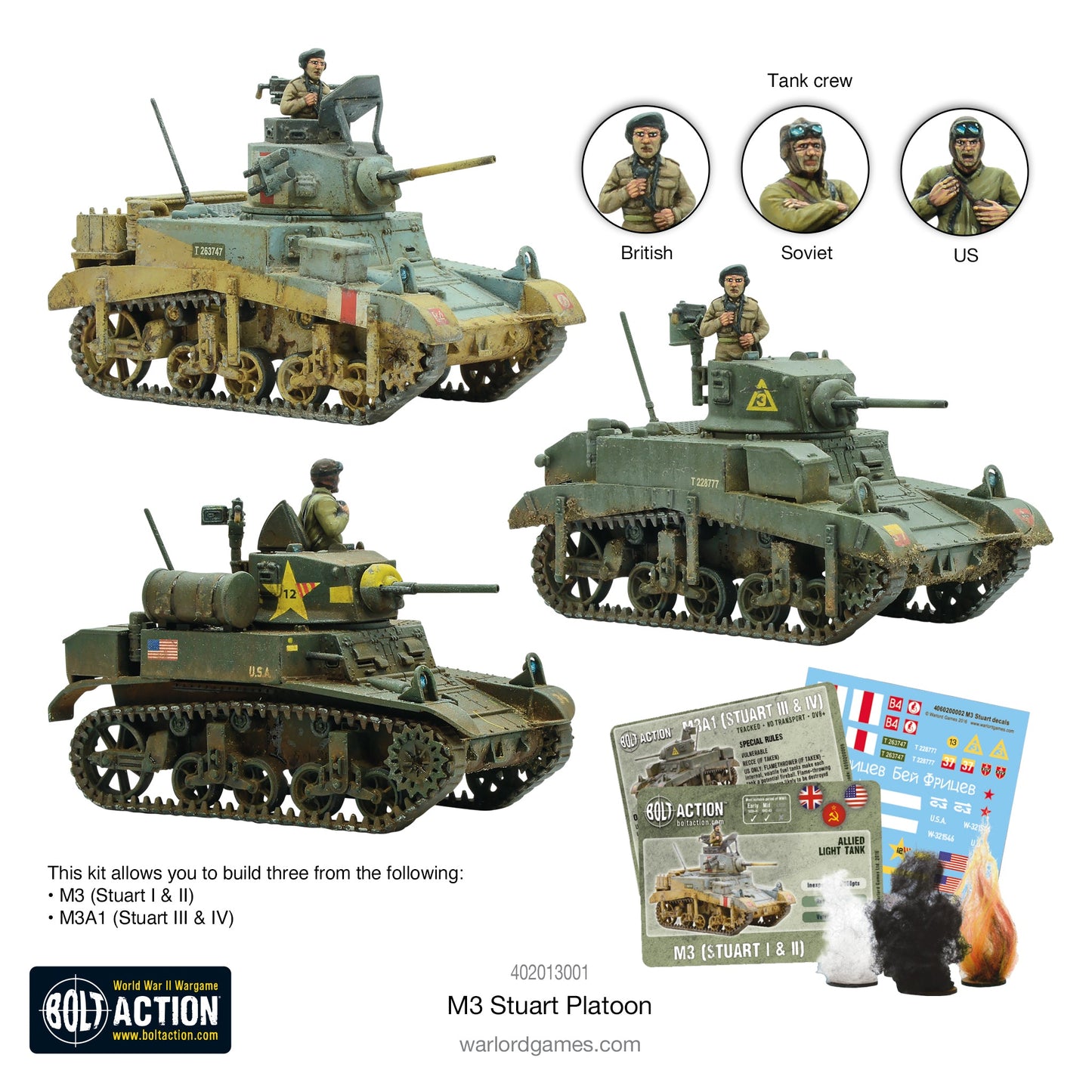 US M3 Stuart Platoon - Bolt Action