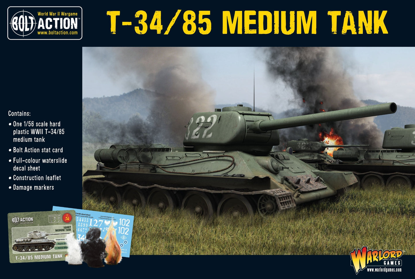 Soviet T34/85 Medium Tank - Bolt Action