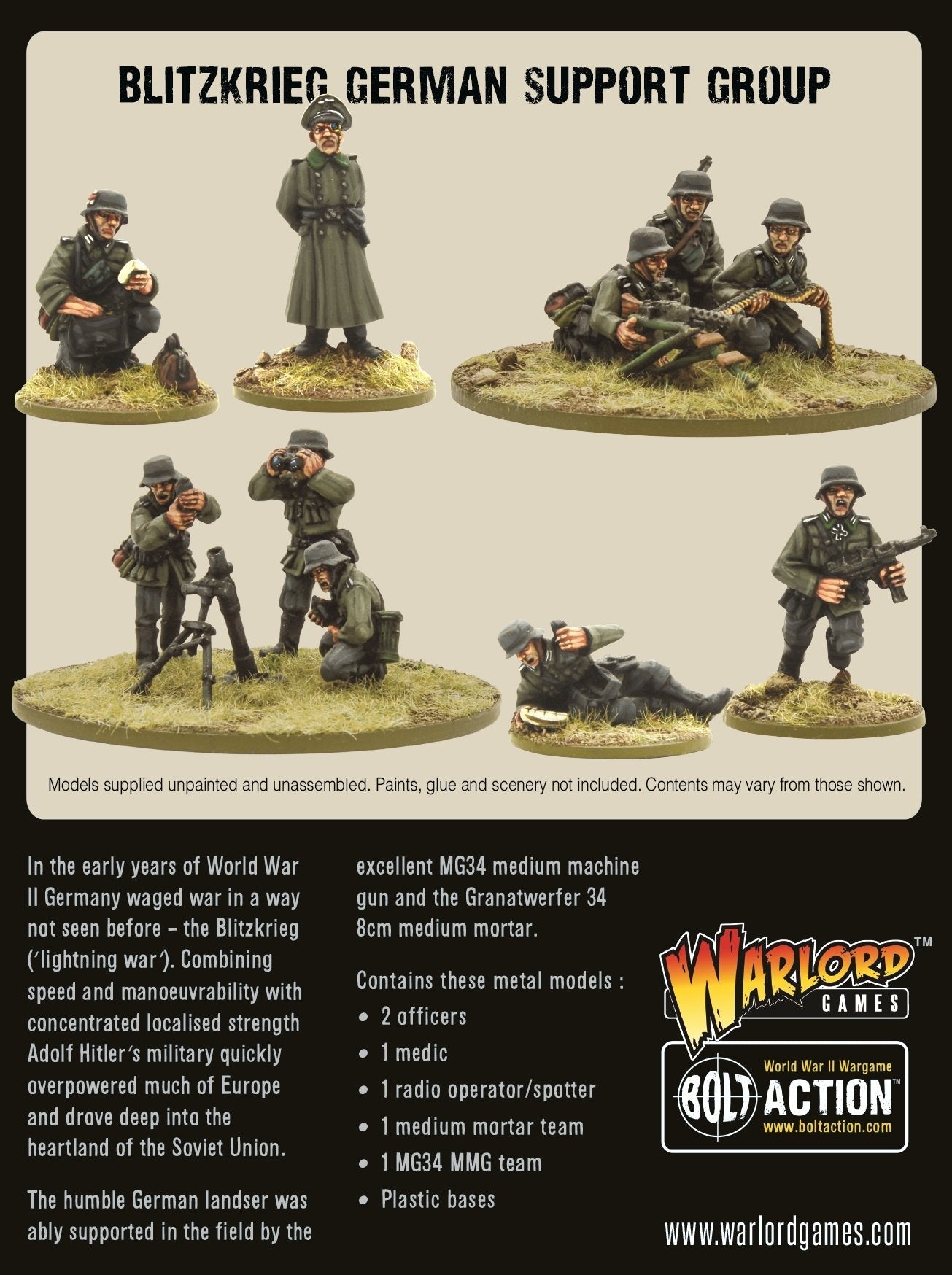 German Blitzkrieg Support Group - Bolt Action