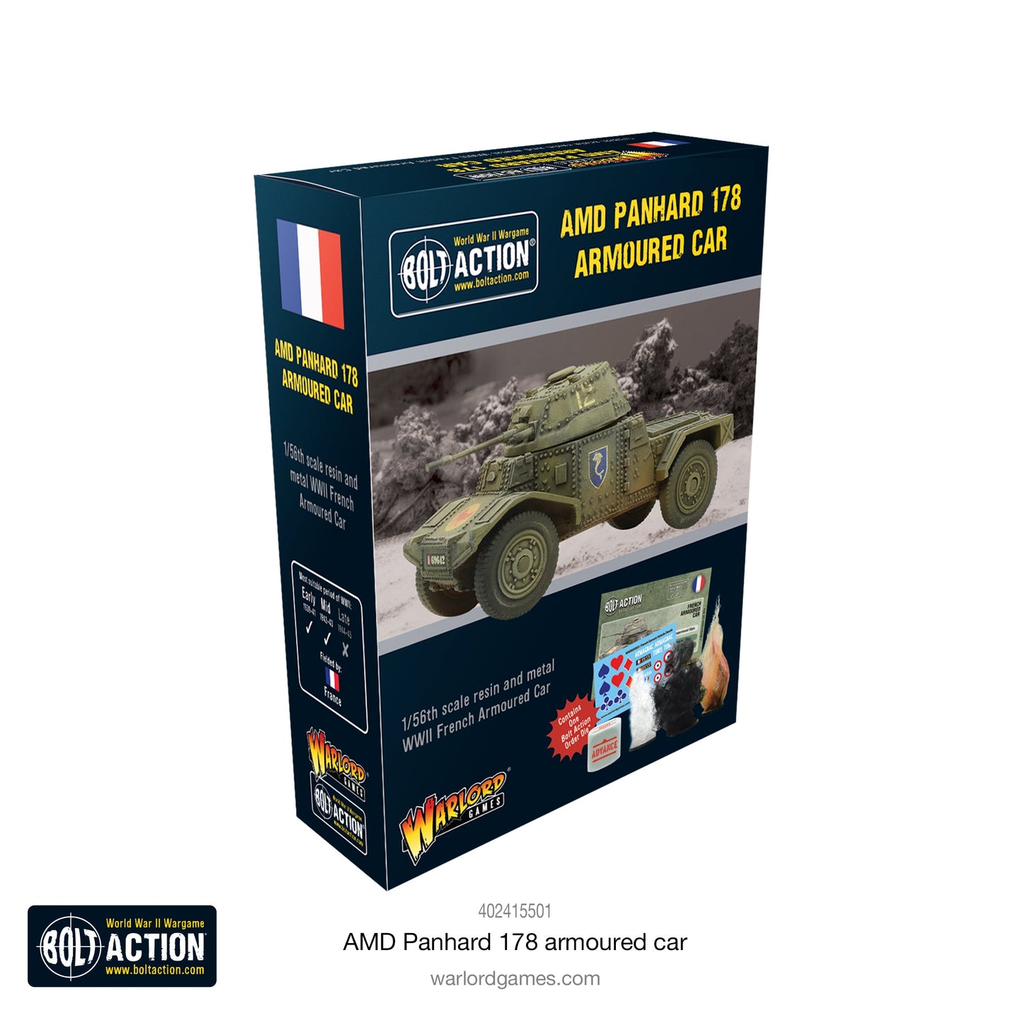 French AMD Panhard 178 armored car - Bolt Action