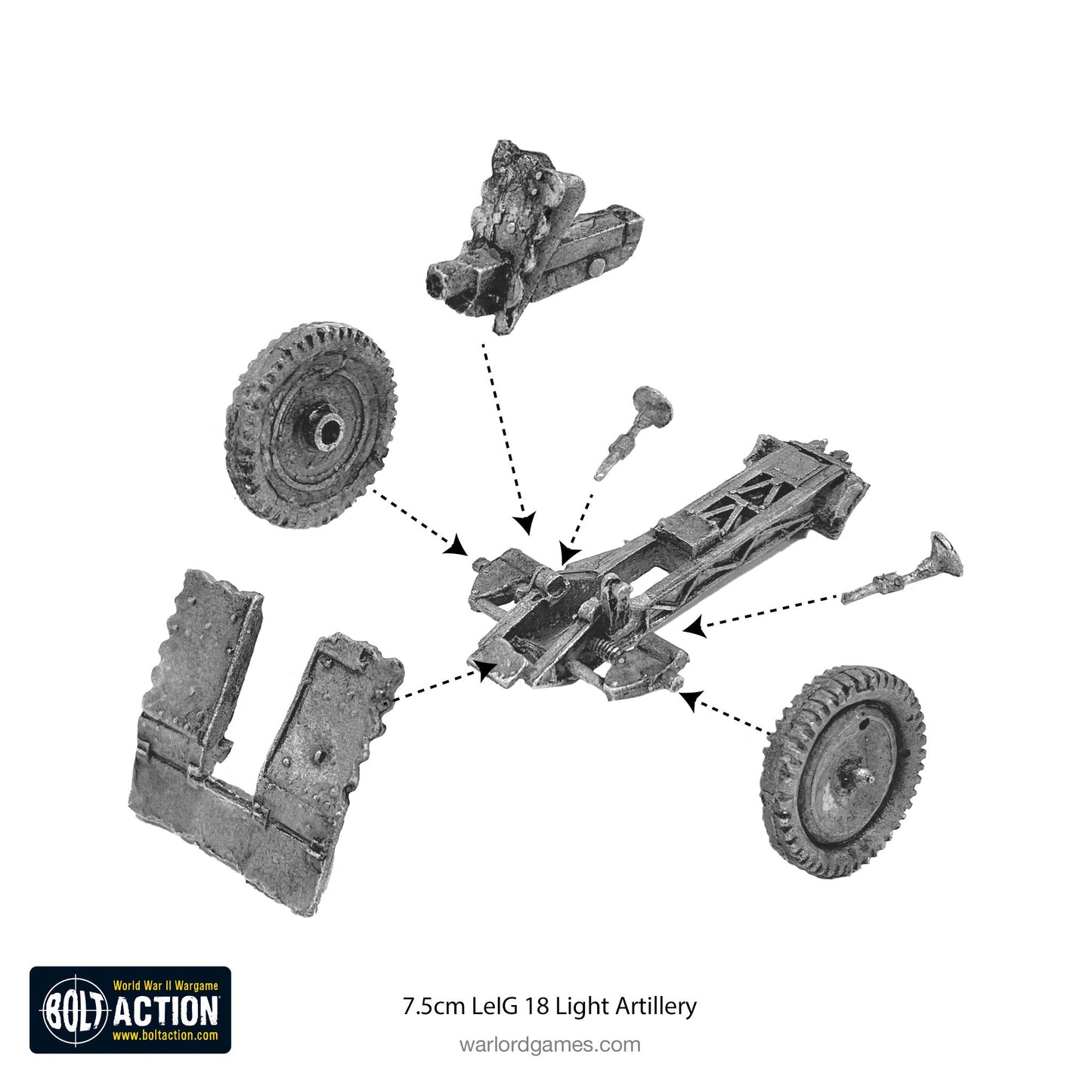 German Heer 7.5cm Light Artillery Winter - Bolt Action