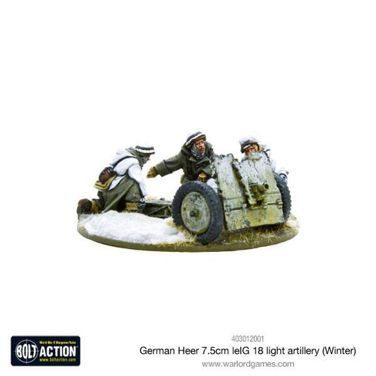 German Heer 7.5cm Light Artillery Winter - Bolt Action