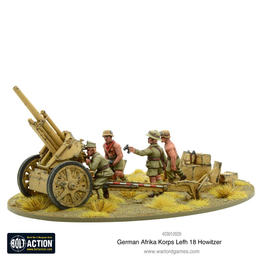 German Afrika Korps LeFH 18 10.5cm Artillery - Bolt Action