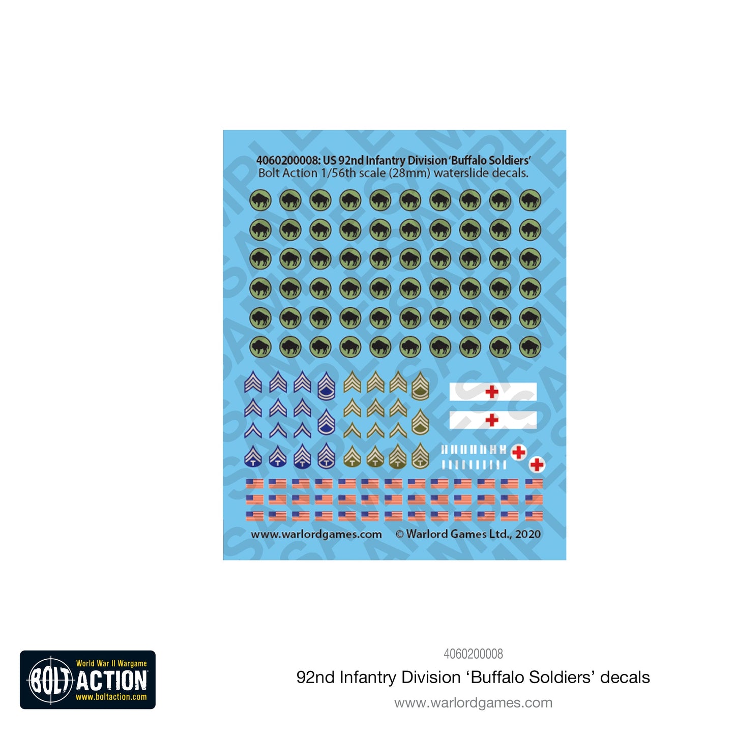 US 92nd Infantry Division (Buffalo Soldiers) - Bolt Action Decal