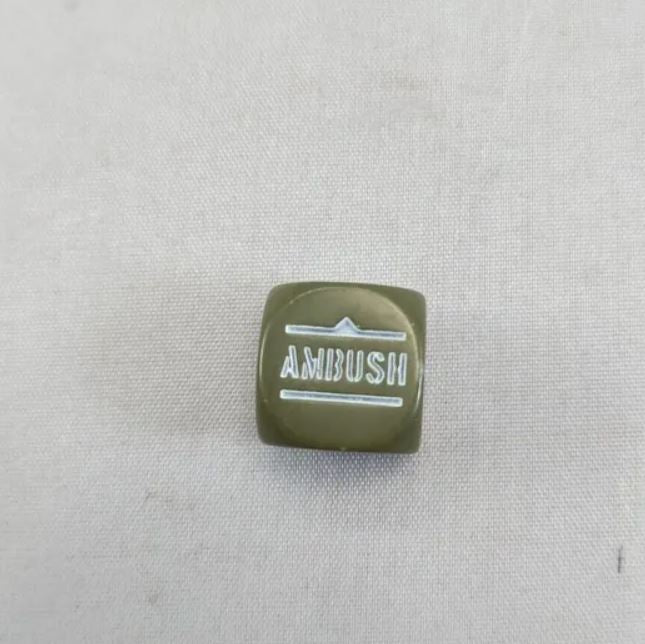 Bolt Action Orders Dice x1 - Olive Drab - Used