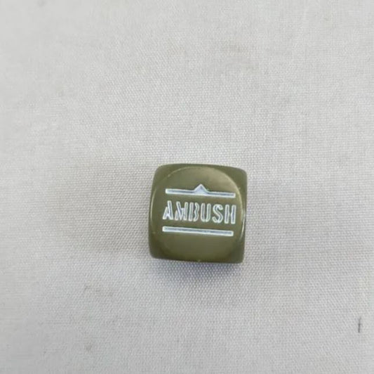 Bolt Action Orders Dice x1 - Olive Drab - Used