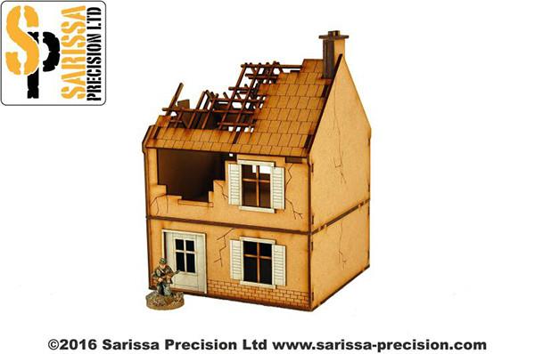 Small House - Destroyed - Sarissa Precision/Bolt Action