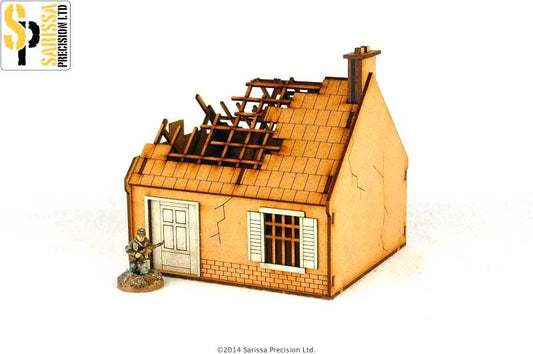 Single Storey House - Destroyed - Sarissa Precision/Bolt Action