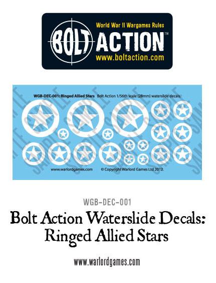 Ringed Allied Stars - Bolt Action Decal
