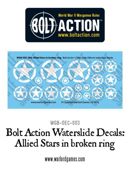 Allied Stars in broken ring - Bolt Action Decal