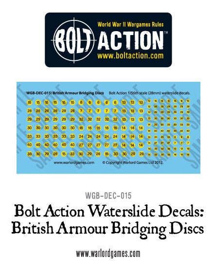 British Armour Bridging discs - Bolt Action Decals