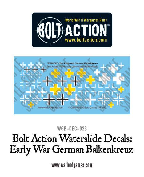 Early War German Balkenkreuz - Bolt Action Decals