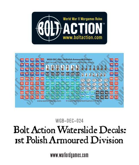 Polish 1st Armoured Division - Bolt Action Decals