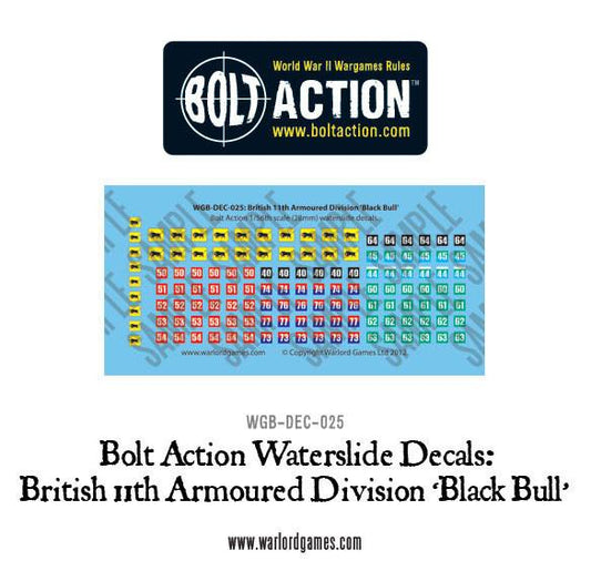 British 11th Armoured Division - Bolt Action Decals