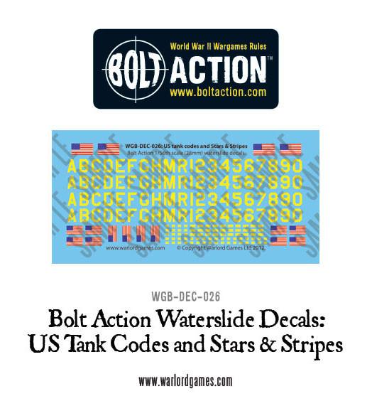 US Tank Codes - Bolt Action Decal