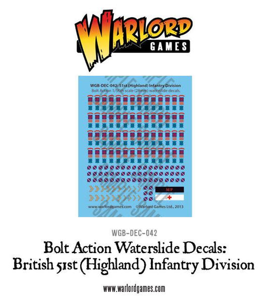 British 51st (Highland) Infantry Division - Bolt Action Decals
