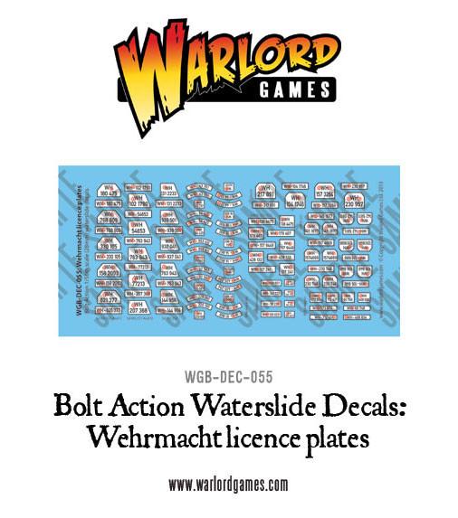 Wehrmacht License plates - Bolt Action Decals