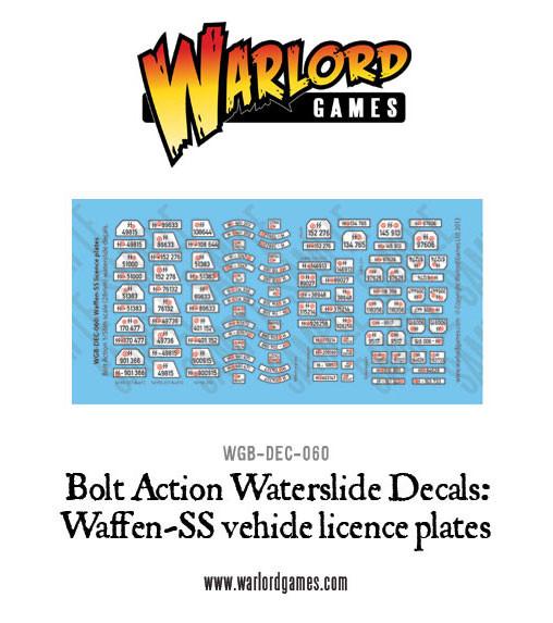 Waffen-SS Licence plates - Bolt Action Decals