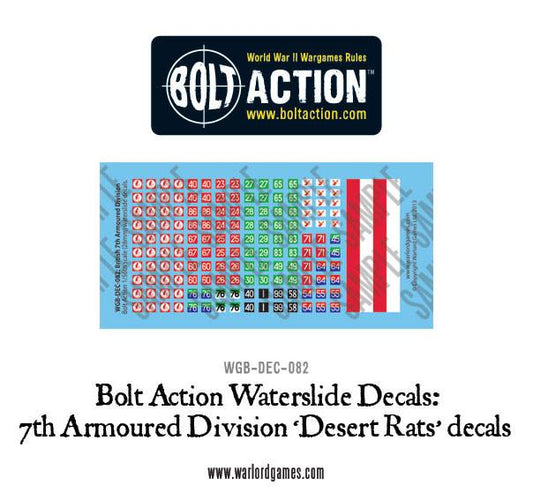 British 7th Armoured Division 'Desert Rats' - Bolt Action Decals