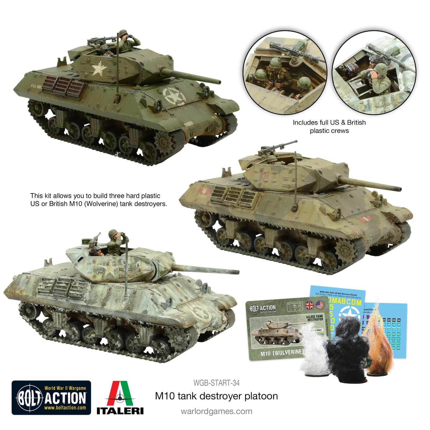 US M10 Tank Destroyer Platoon - Bolt Action