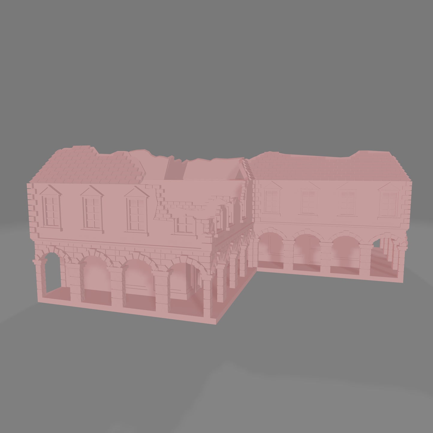 European Town Square Building Ruin #2 - Commissioned