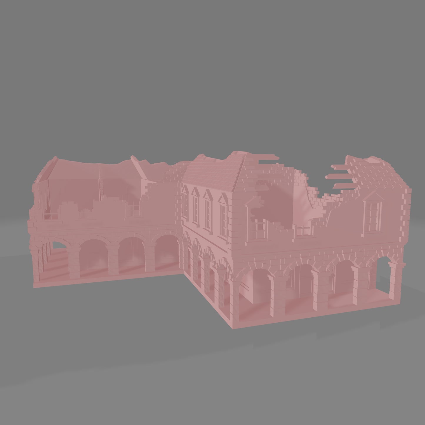 European Town Square Building Ruin #2 - Commissioned