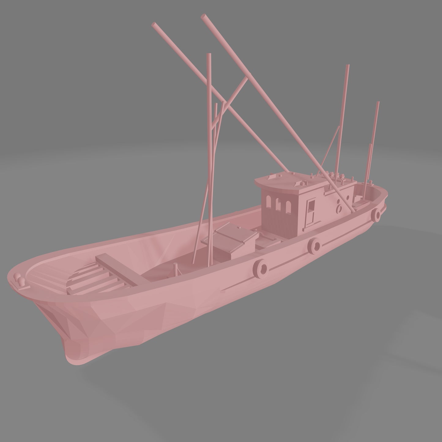 Fishing Boat w. Hull - Commissioned