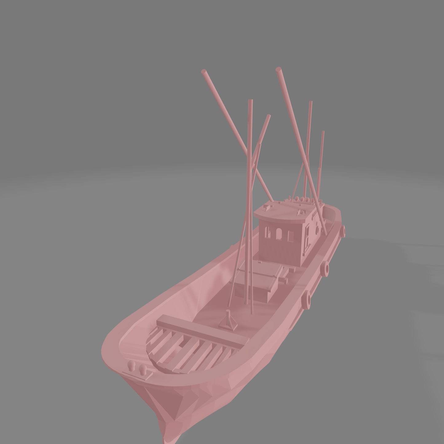 Fishing Boat w. Hull - Commissioned