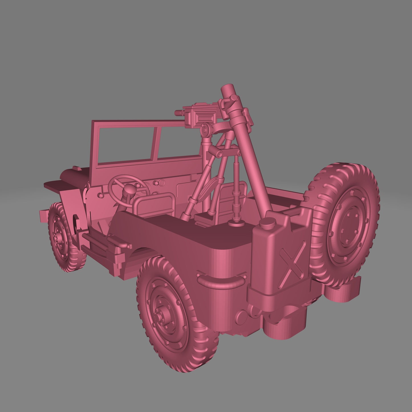 American Willys MB Jeep - Mortar