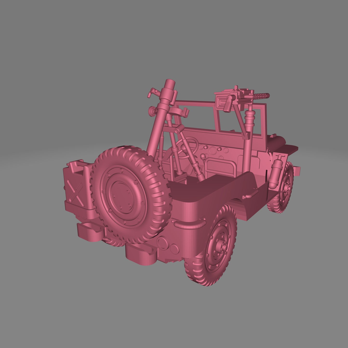 American Willys MB Jeep - Mortar