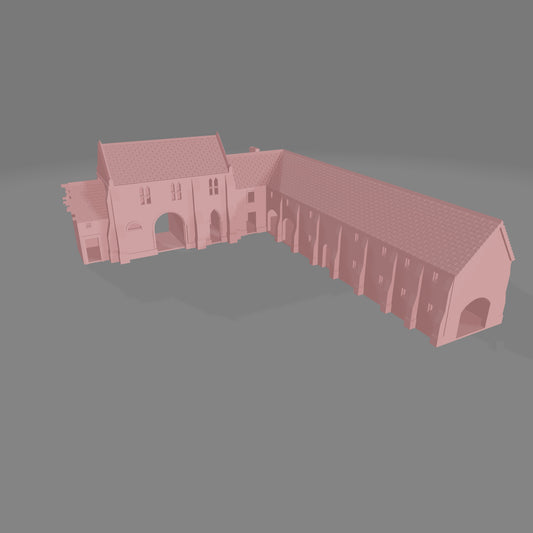 French Ardennes Abbey Right Building - Commissioned